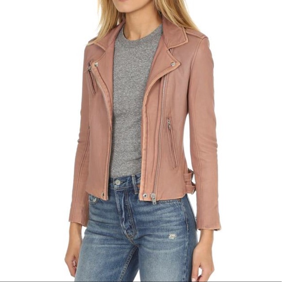 Coats | Dusty Pink Leather Jacket Iro 